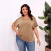 Button Decorated Short Sleeve T-Shirt Women