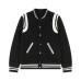 Color blocking spliced wool baseball jersey
