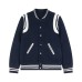 Color blocking spliced wool baseball jersey