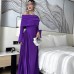 Sexy Off-the-Shoulder Pleated Evening Dress for Women