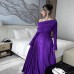 Sexy Off-the-Shoulder Pleated Evening Dress for Women