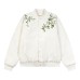 Embroidered letter collar cotton jacket