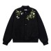 Embroidered letter collar cotton jacket