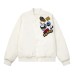 Embroidered letters and cotton baseball jacket