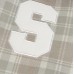 Embroidered plaid cotton baseball jacket with letters