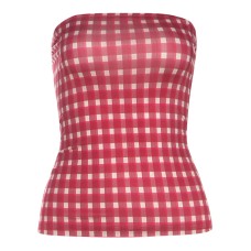 Casual waist cinching slim fit temperament sleeveless strapless top