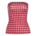 Casual waist cinching slim fit temperament sleeveless strapless top
