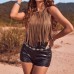 Spring Summer New Women's Tassel Strap Casual Tank
