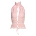 Hollow neck strap solid color versatile top