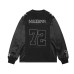 Loose hip hop satin color blocked sports T-shirt long sleeved