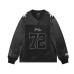Loose hip hop satin color blocked sports T-shirt long sleeved