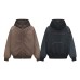 Washed wax printed cardigan sweatshirt deconstructed jacket