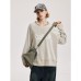 Hollow out damaged mesh spliced sweatshirt sweatshirt