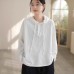 Spring New Arrival Women's Cotton Loose Solid Color Hooded Casual Retro Top Spring New Arrival Women's Cotton Loose Solid Color Hooded Casual Retro Top