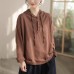 Spring New Arrival Women's Cotton Loose Solid Color Hooded Casual Retro Top Spring New Arrival Women's Cotton Loose Solid Color Hooded Casual Retro Top