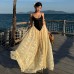 Seaside vacation sexy patchwork temperament camisole dress for women