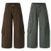 Retro Simple Loose Design Work Trousers