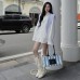 Solid color long sleeved round neck loose top