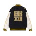 Embroidered baseball jersey with adhesive fabric