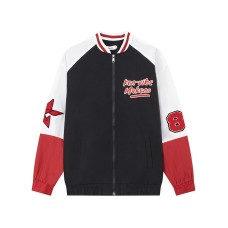 Contrasting striped baseball jersey