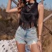 Spicy Girl Design Tassel Slim Strapless Crop Spicy Girl Design Tassel Slim Strapless Crop
