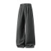 Men's loose straight leg trousers with a hanging feel, long pants