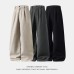 Men's loose straight leg trousers with a hanging feel, long pants