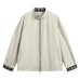 Plaid jacket men's stand up collar cardigan jacket