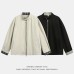 Plaid jacket men's stand up collar cardigan jacket