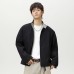 Plaid jacket men's stand up collar cardigan jacket