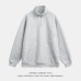 Half zip loose silhouette stand up collar sweatshirt