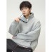 Half zip loose silhouette stand up collar sweatshirt