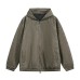 Hooded jacket thick cardigan sweatshirt jacket