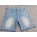High Street Full Diamond Hip Hop Cross Straight Leg Rhinestone Denim Shorts Five-Point Denim Pants