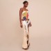 Printed off shoulder strapless tight A-line long dress for women