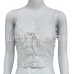 Women's Fresh Strap Short Pure Color Slim Hollow Flower Top Wholesale