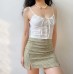 Women's Fresh Strap Short Pure Color Slim Hollow Flower Top Wholesale