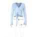 Lace lace V-neck strap long sleeved