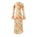 Ruffle Collar Flare Sleeve Dress