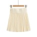 Sexy High Waist Elastic Fitted Knit Pleated Skirt