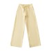 Elastic Waist Wide Leg Trousers with Belt 