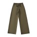 Elastic Waist Wide Leg Trousers with Belt 