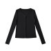 V-neck Fitted Cardigan Long Sleeve T-shirt