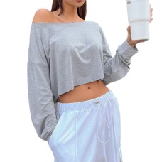 Casual Solid Color Long Sleeve Tank Top for Women