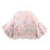 3D floral floral mesh bubble sleeve top