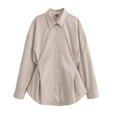 Versatile irregular waist cinching collar lining