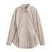 Versatile irregular waist cinching collar lining