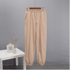 Drawstring Sports Pants with Spicy Girl Style Elastic Cuff Versatile Casual Trousers for Women