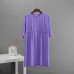 Style Casual Loose Round Neck T-Shirt Round Neck A-Line Skirt Women's Clothing