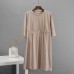 Style Casual Loose Round Neck T-Shirt Round Neck A-Line Skirt Women's Clothing